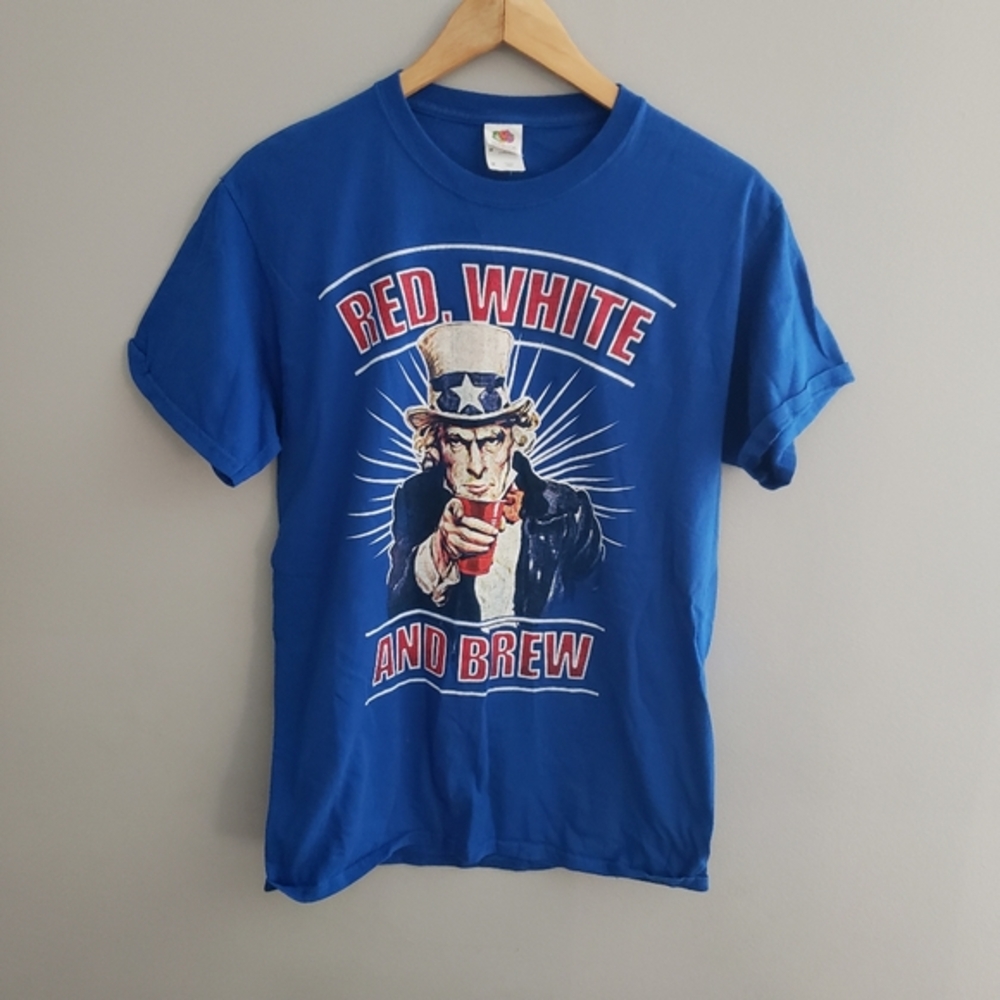 Red white and brew tshirt Medium